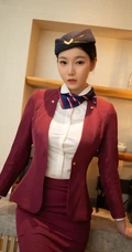 动人的空姐，绝世女生佳人安然Maleah空姐制服装短裙高清写真图集