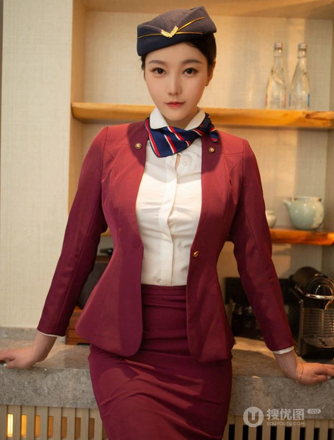 动人的空姐，绝世女生佳人安然Maleah空姐制服装短裙高清写真图集