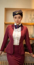 动人的空姐，绝世女生佳人安然Maleah空姐制服装短裙高清写真图集