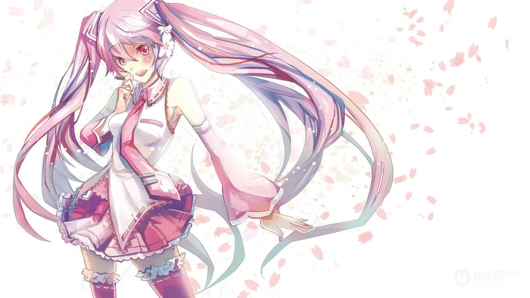 动漫人物初音未来简洁纯色背景桌面壁纸5月6日推荐