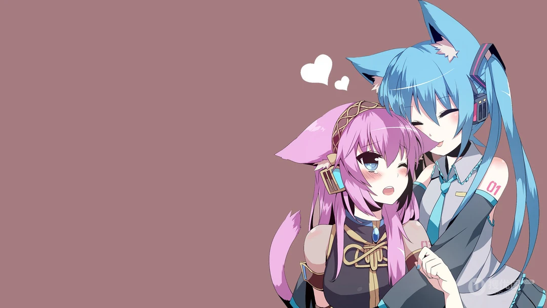 动漫人物初音未来简洁纯色背景桌面壁纸5月6日推荐