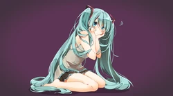 动漫人物初音未来简洁纯色背景桌面壁纸5月6日推荐