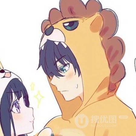 创意情侣动漫男女一人一半头像搜优图第0506更新推荐
