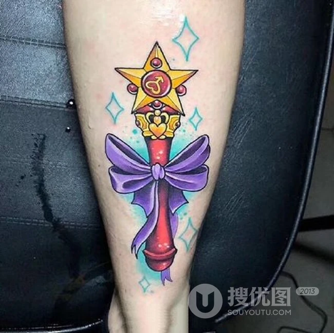 小仙女，小魔仙，魔法棒可爱卡通彩绘手臂纹身女图案图片 第3张