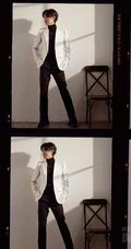 辽宁帅气男低音歌手王晰黑白配写真登杂志封面照片图集