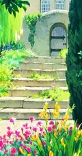 花香满屋的二次元花朵花卉场景插画美图，宫崎骏场景壁纸图片