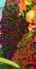 花香满屋的二次元花朵花卉场景插画美图，宫崎骏场景壁纸图片
