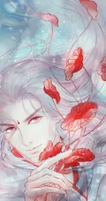 花儿与少年，超美二次元动漫帅哥美少男唯美意境插画图片