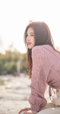 鞠婧祎唯美清纯户外逆光写真照图片