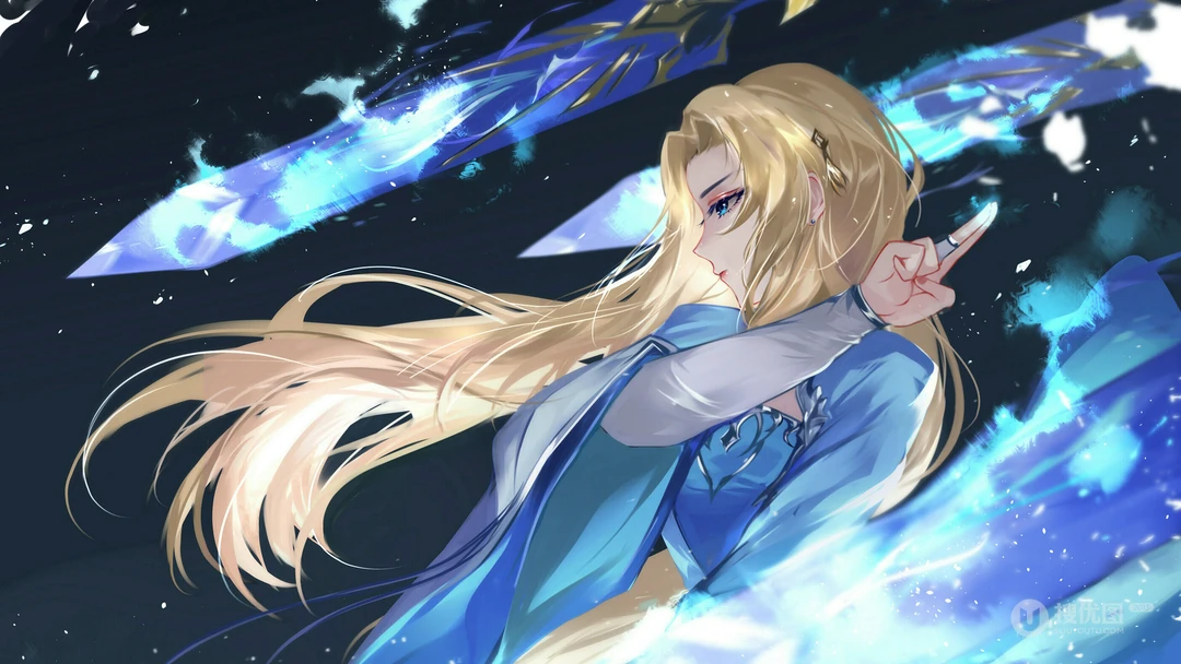 帅气酷动漫女生霸气的插画桌面壁纸