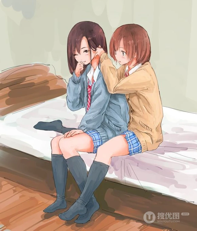 二次元女女，百合，闺蜜等各种类型动漫少女精选图片