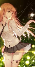 花与少女，二次元小清新少女森系手绘插画超清美图