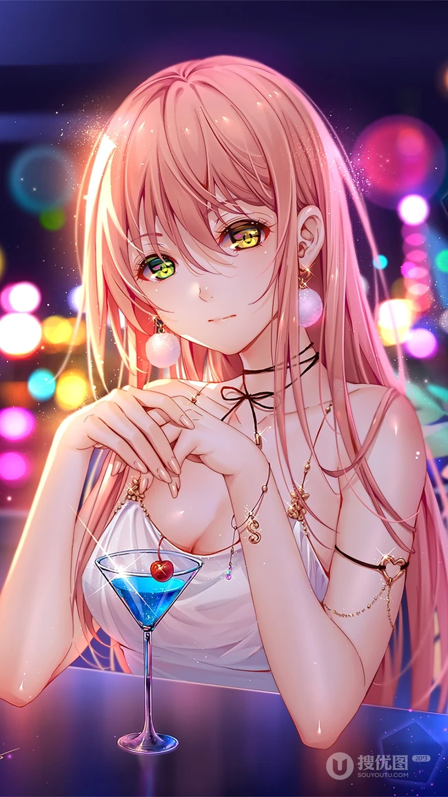 花与少女，二次元小清新少女森系手绘插画超清美图