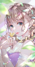 花与少女，二次元小清新少女森系手绘插画超清美图
