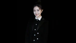 明星美女李兰迪黑色服饰纯黑色白色纯色电脑壁纸
