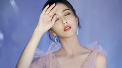 佟丽娜深V纱裙写真壁纸贵气十足