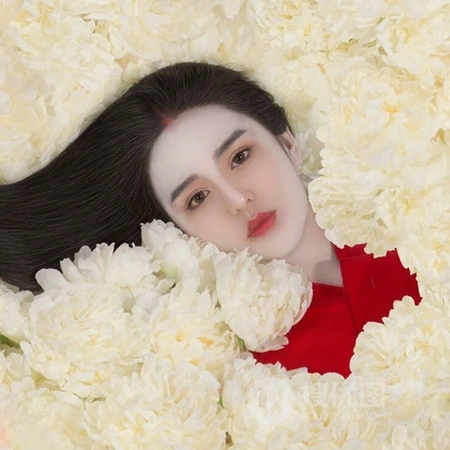 女生与花的微信QQ头像冷门个性