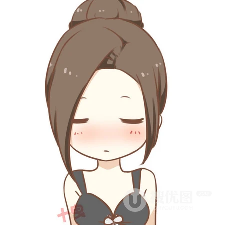 超可爱呆萌的线条动漫女生简笔画头像图片