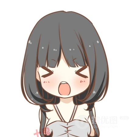 超可爱呆萌的线条动漫女生简笔画头像图片