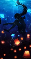 二次元少女，孤独一个人主题插画图片，P站画师pasoputi作品