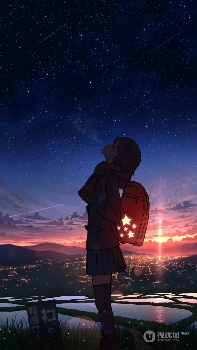 二次元少女，孤独一个人主题插画图片，P站画师pasoputi作品