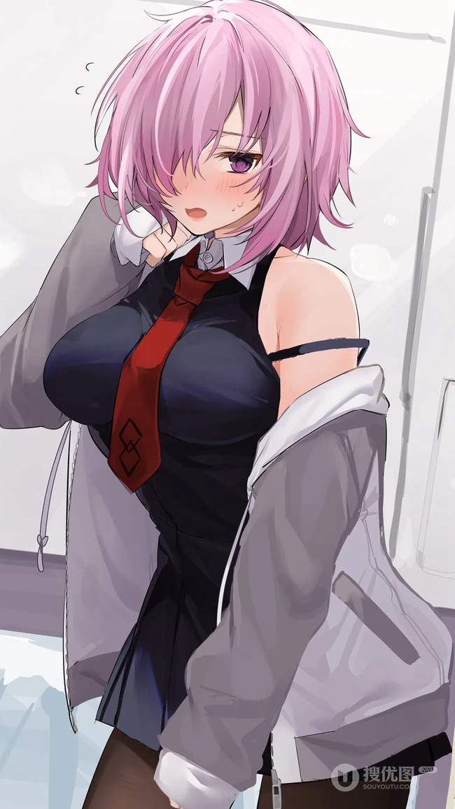 学院风动漫制服短裙线条感少女图片，精选可做壁纸气质可爱学生妹