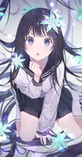 学院风动漫制服短裙线条感少女图片，精选可做壁纸气质可爱学生妹