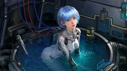 科技感的二次元美女，机械人等插画高清电脑桌面背景