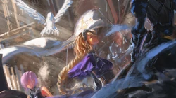 科技感的二次元美女，机械人等插画高清电脑桌面背景