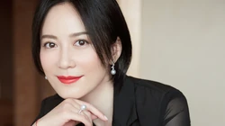 明星美女俞飞鸿黑色连衣百褶裙写真桌面壁纸