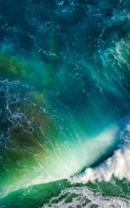 深海的青色海水浪花唯美超清手机壁纸