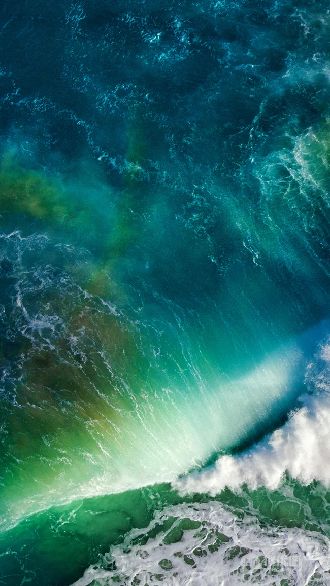 深海的青色海水浪花唯美超清手机壁纸