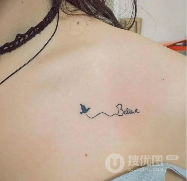 可爱、卡通、动物小纹身图片，女生各部位小巧清新小纹身图案图片 第13张