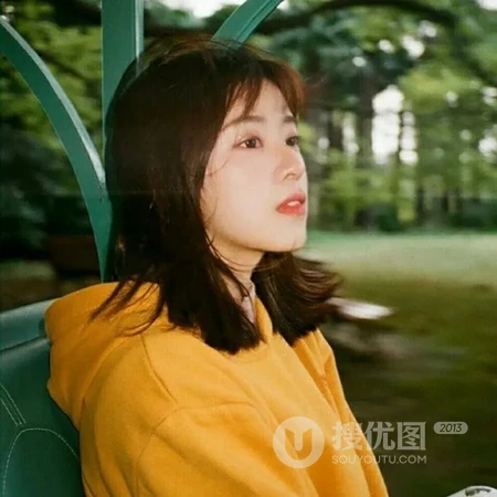 齐刘海的少女好看的头像图片