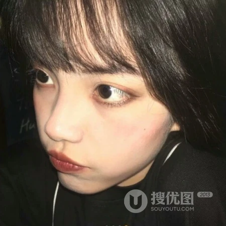 齐刘海的少女好看的头像图片