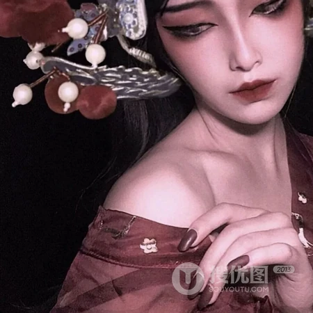 经典京戏扮相的虞姬COS头像图片