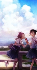 闺蜜图片，二次元可爱小美好的闺蜜一对超美手绘插画美图