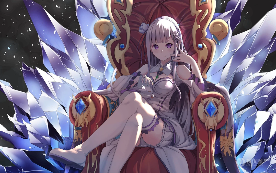 动漫女人物中拿武士刀，剑等武器的战士电脑壁纸