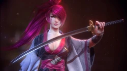 动漫女人物中拿武士刀，剑等武器的战士电脑壁纸