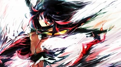 动漫女人物中拿武士刀，剑等武器的战士电脑壁纸