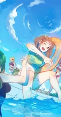 可爱小姑娘，小女孩水彩插画美图