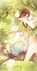 可爱小姑娘，小女孩水彩插画美图