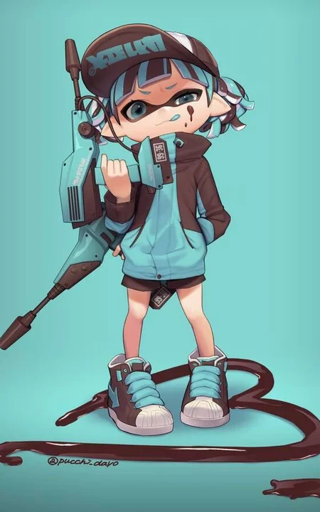 各画师笔下的《喷射战士2》游戏人物角色可爱Q版插画图片