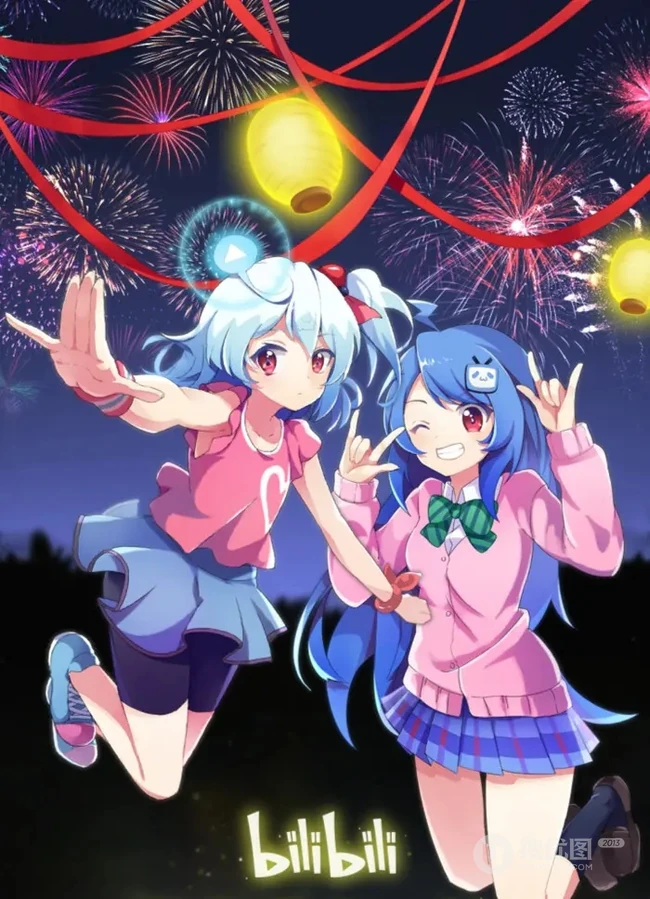 哔哩哔哩22娘和33娘超美动漫表情和插画美图欣赏