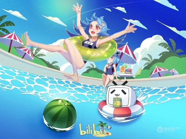 哔哩哔哩22娘和33娘超美动漫表情和插画美图欣赏