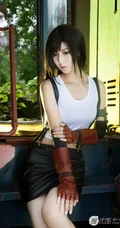 超美长发少女COS《最终幻想》蒂法气质女生高清摄影图片，还原度很高了