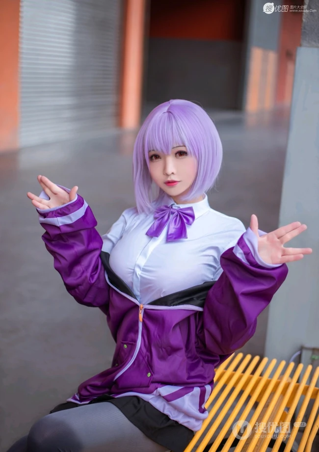 清纯校服袜装女生COS校园少女摄影图片