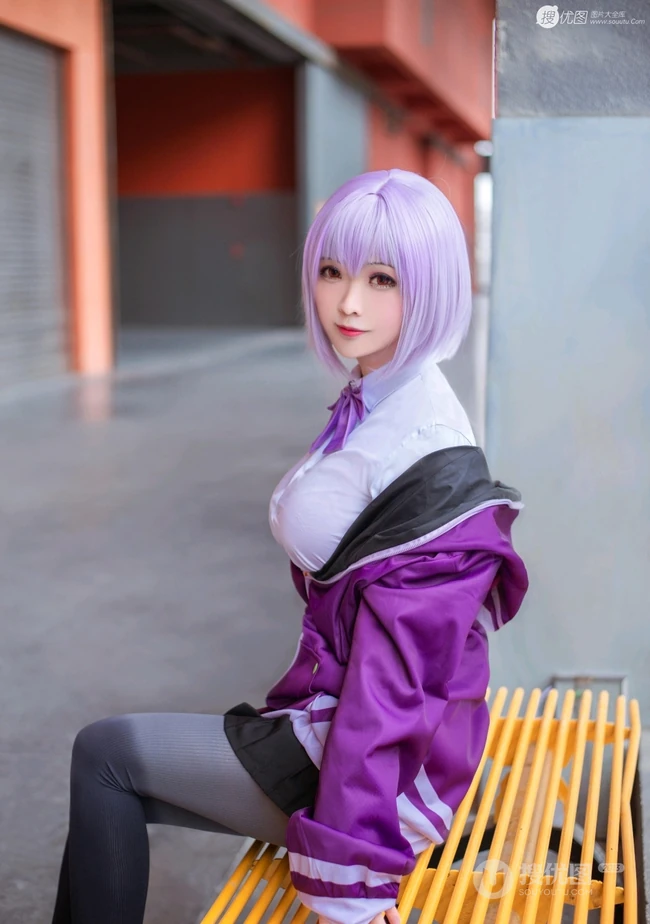清纯校服袜装女生COS校园少女摄影图片
