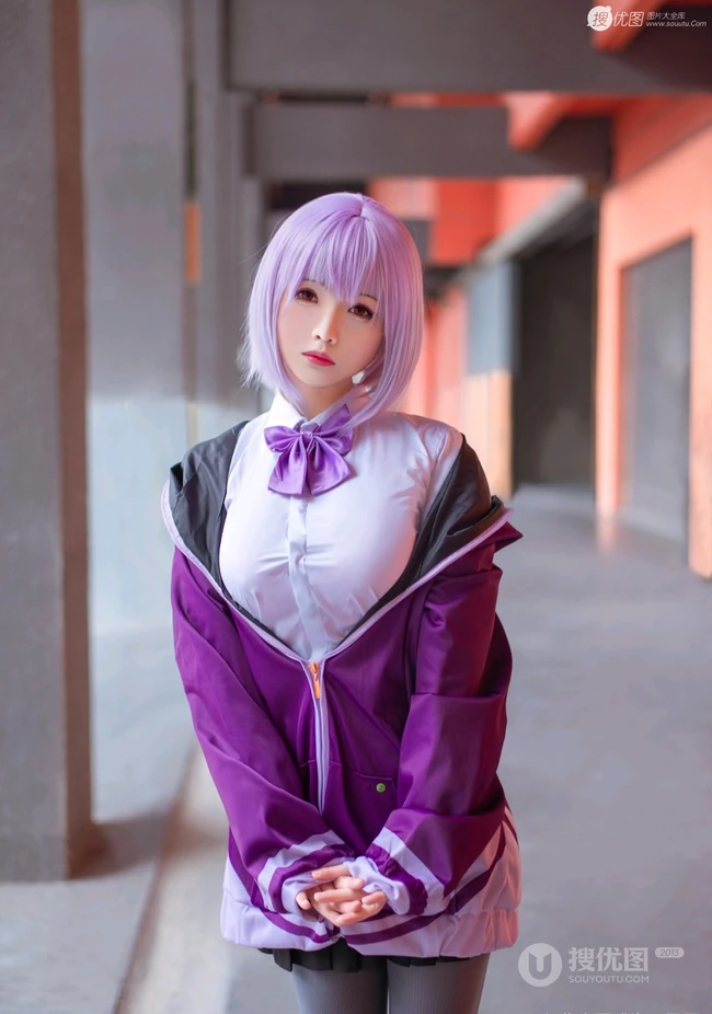 清纯校服袜装女生COS校园少女摄影图片