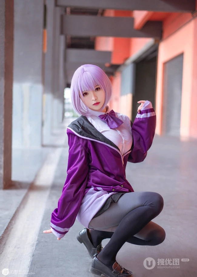 清纯校服袜装女生COS校园少女摄影图片